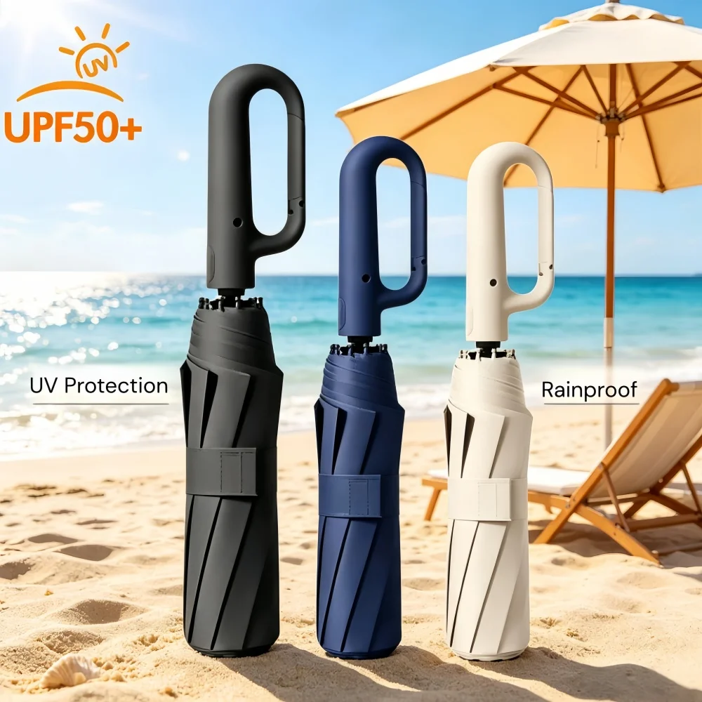 Parasol Umbrella Large - Guarda-chuva Automático Resistente ao Vento com
