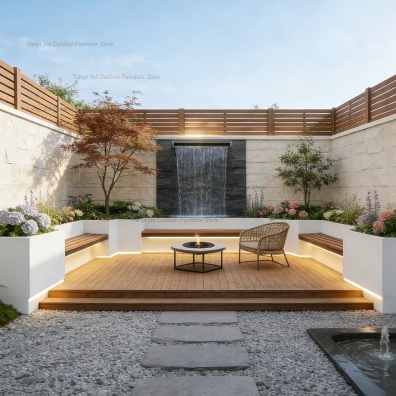 Outdoor Furniture Iron - Assento para Plantas em Ferro Forjado