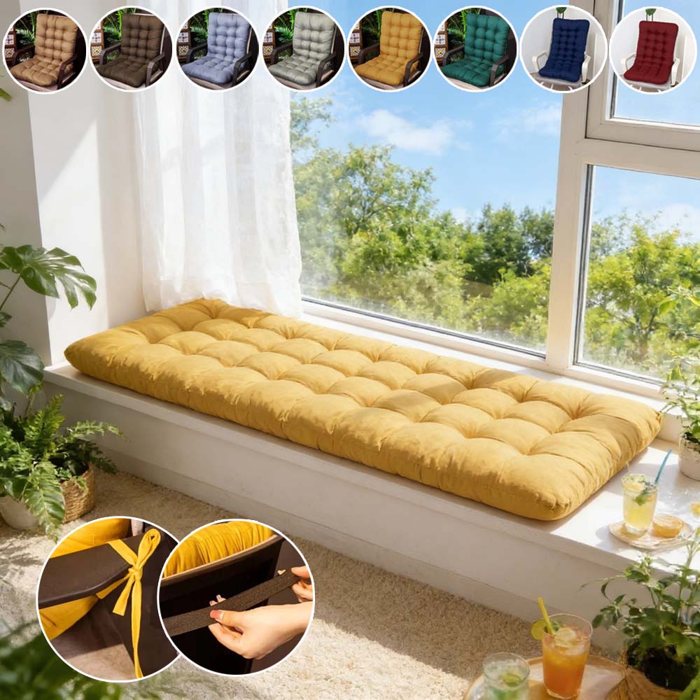 Outdoor Furniture Upholstery - Almofada de assento grossa com tiras