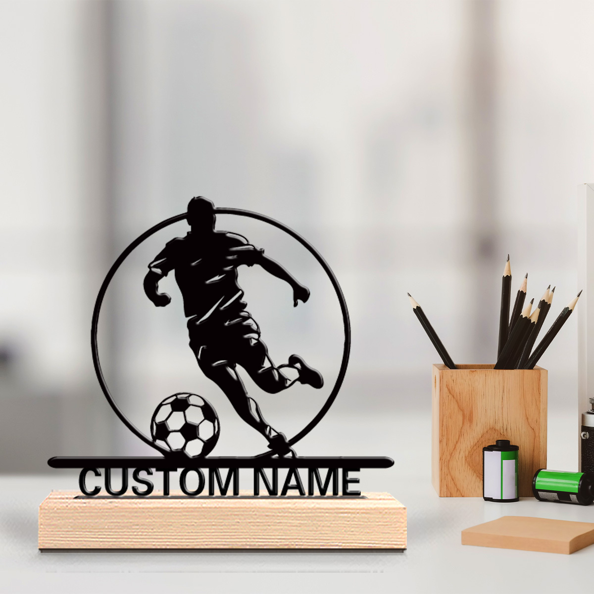 Outdoor Furniture Wooden - Estátua de Metal Personalizada de Jogador
