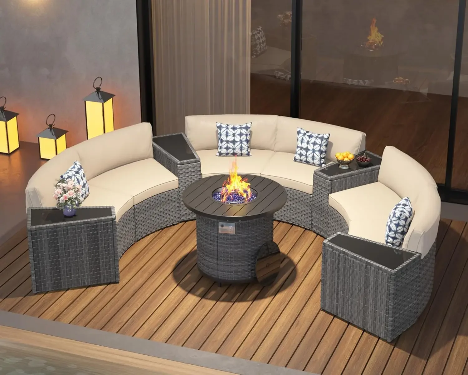 Outdoor Furniture Fire Pit - Conjunto de móveis de pátio l