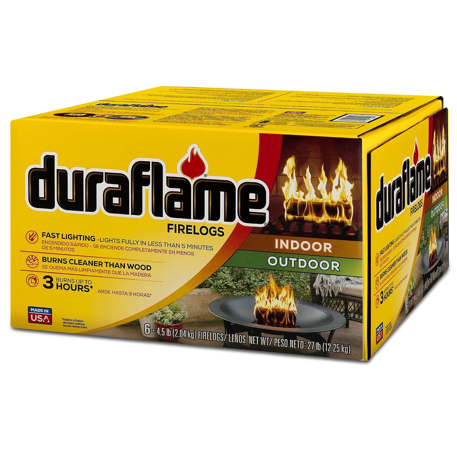 Outdoor Furniture Fire Pit - Pacote com 6 Lenha para Lareira