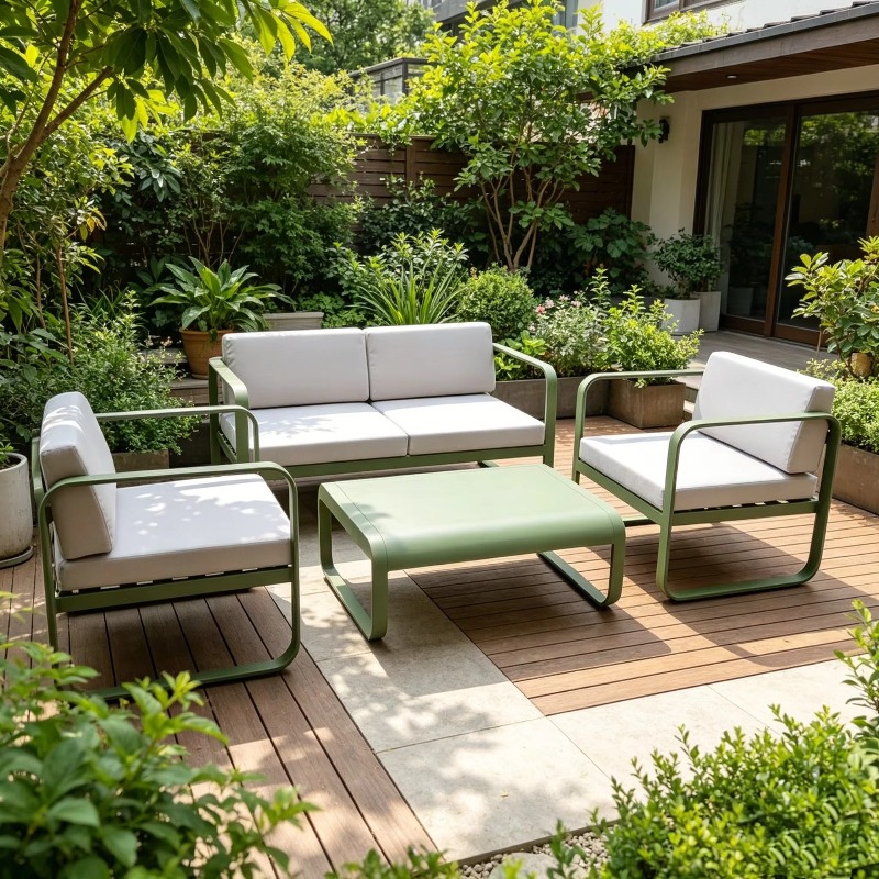 Outdoor Furniture Metal - Conjunto de sofá de alumínio para