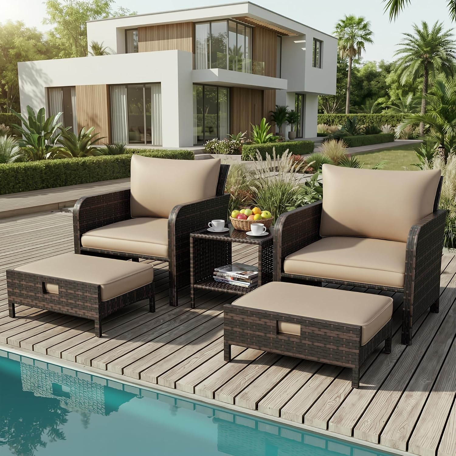 Outdoor Furniture Ideas - Conjunto de Móveis para Pátio com