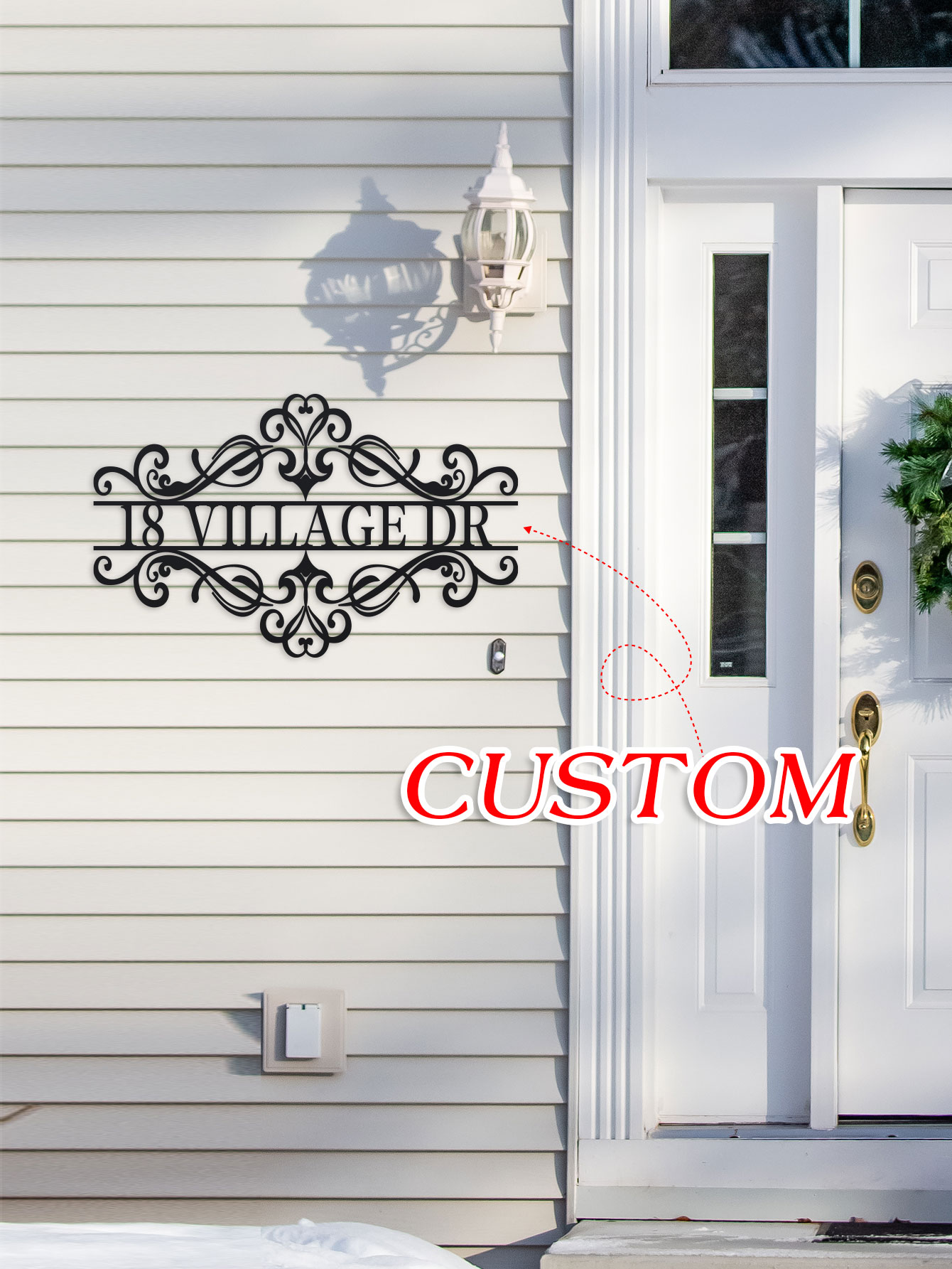 Outdoor Furniture Metal - Sinal de nome de metal personalizado-placa