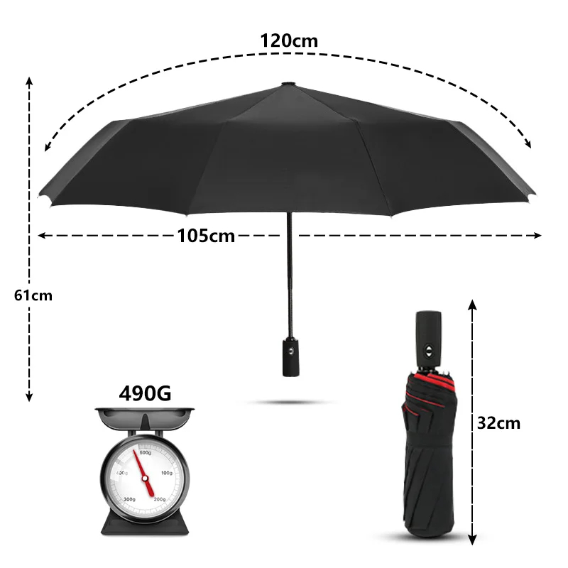 À prova de vento dupla camada  - Parasol Umbrella Large avaliação e preço