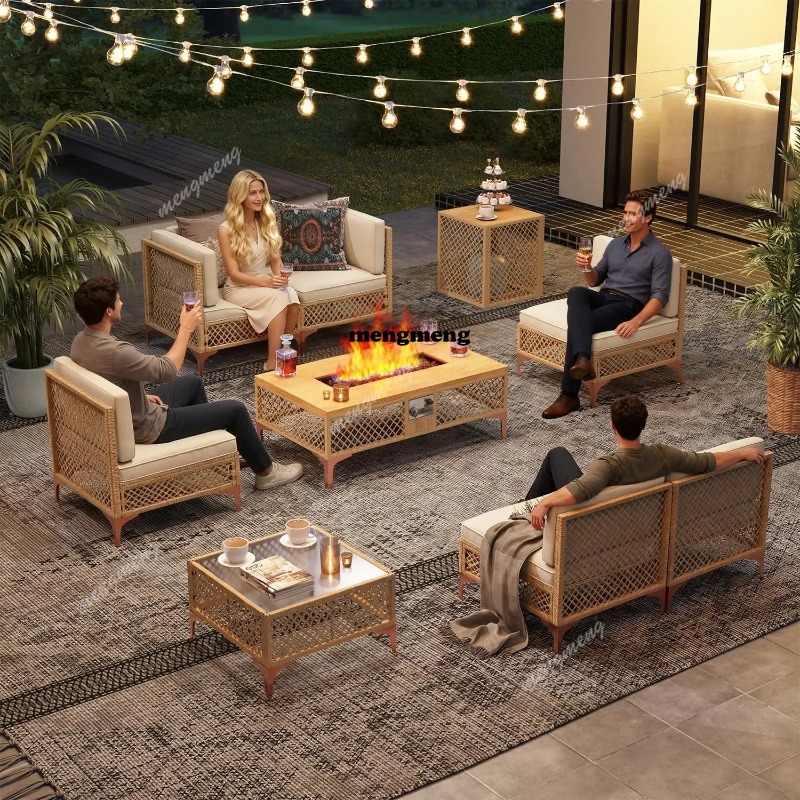 Conjunto de Móveis para Pátio  - Outdoor Furniture Fire Pit avaliação e preço
