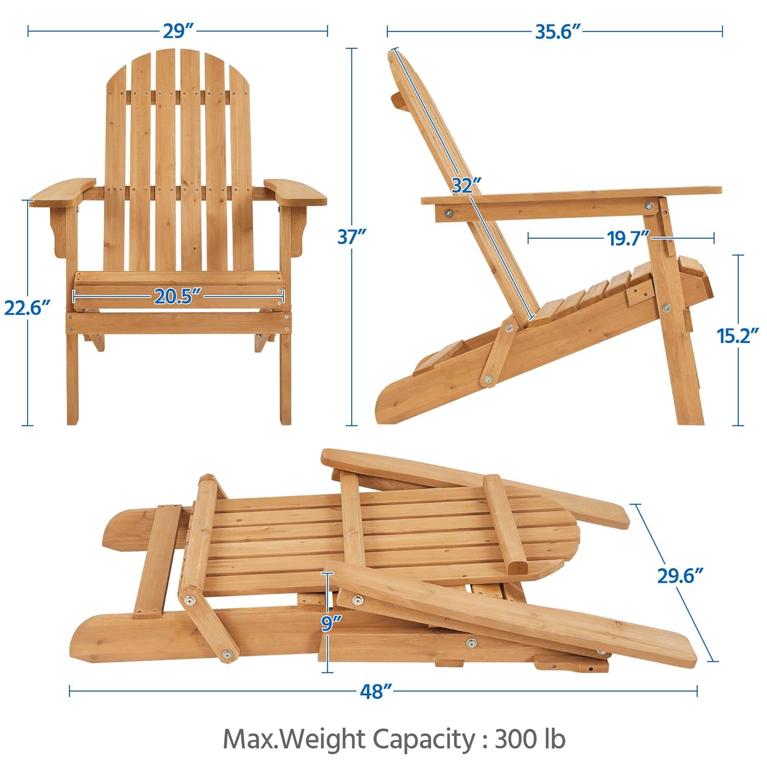Conjunto de 2 Cadeiras Adirond - Outdoor Furniture Fire Pit avaliação e preço