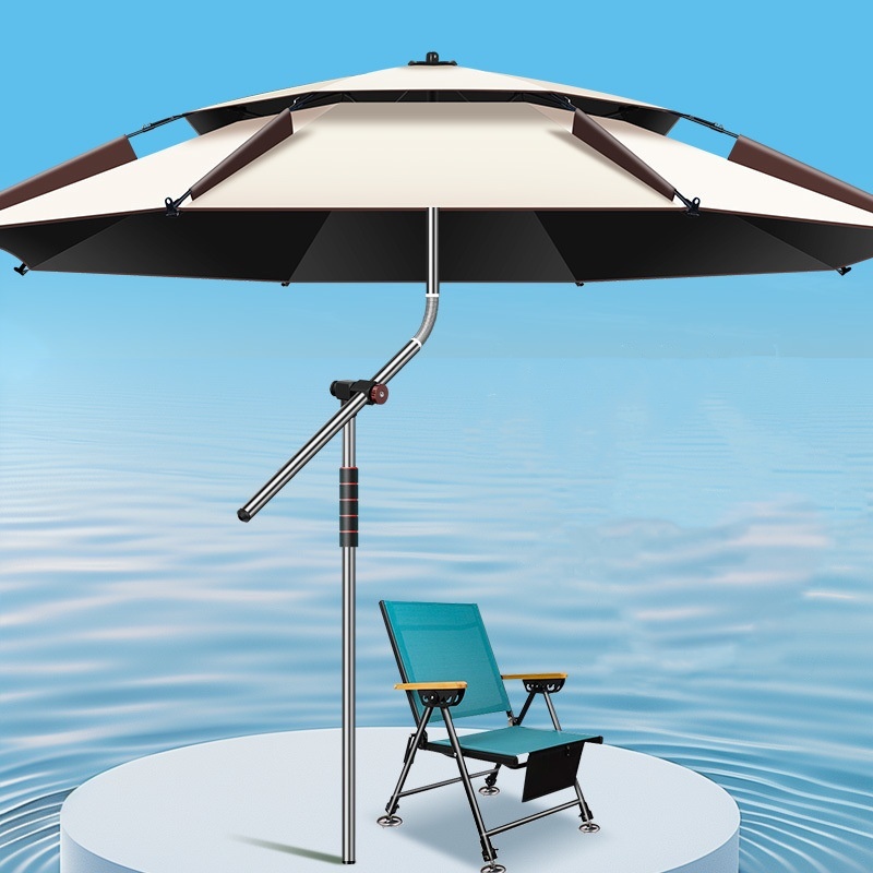 Guarda-sol de pesca de dupla c - Parasol Umbrella Large avaliação e preço