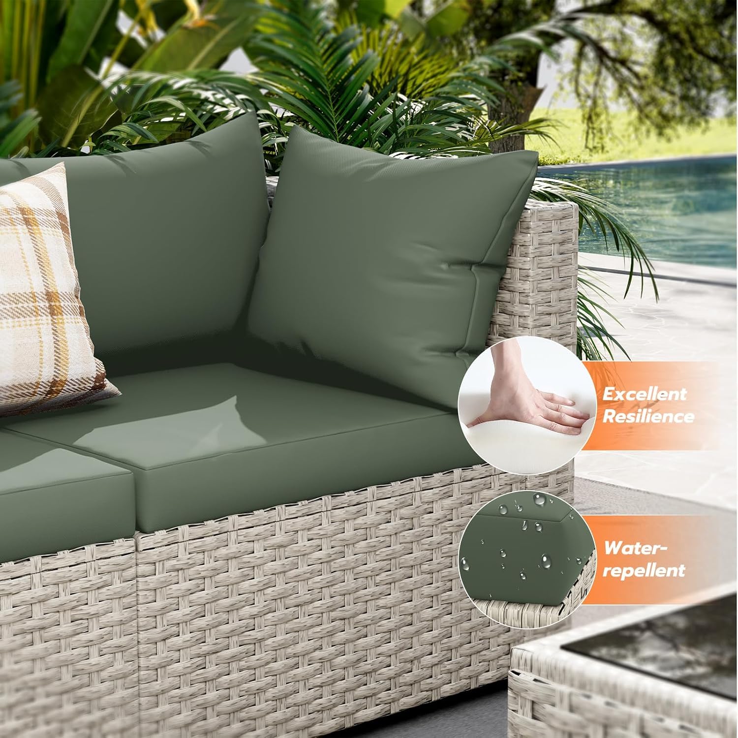 Conjunto de Sofá Seccional par - Outdoor Furniture Fire Pit avaliação e preço