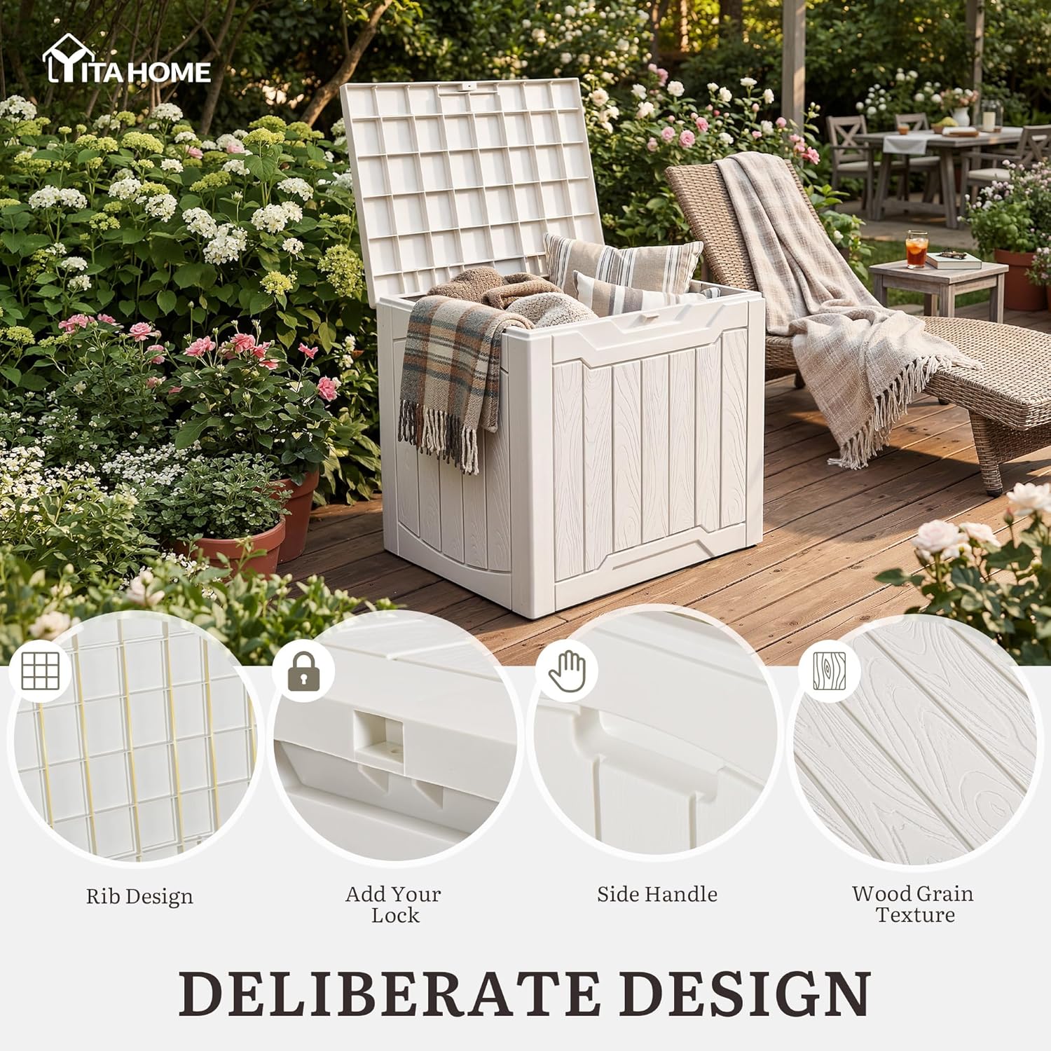 Conjunto de 2 Caixas de Armaze - Garden Storage Box avaliação e preço