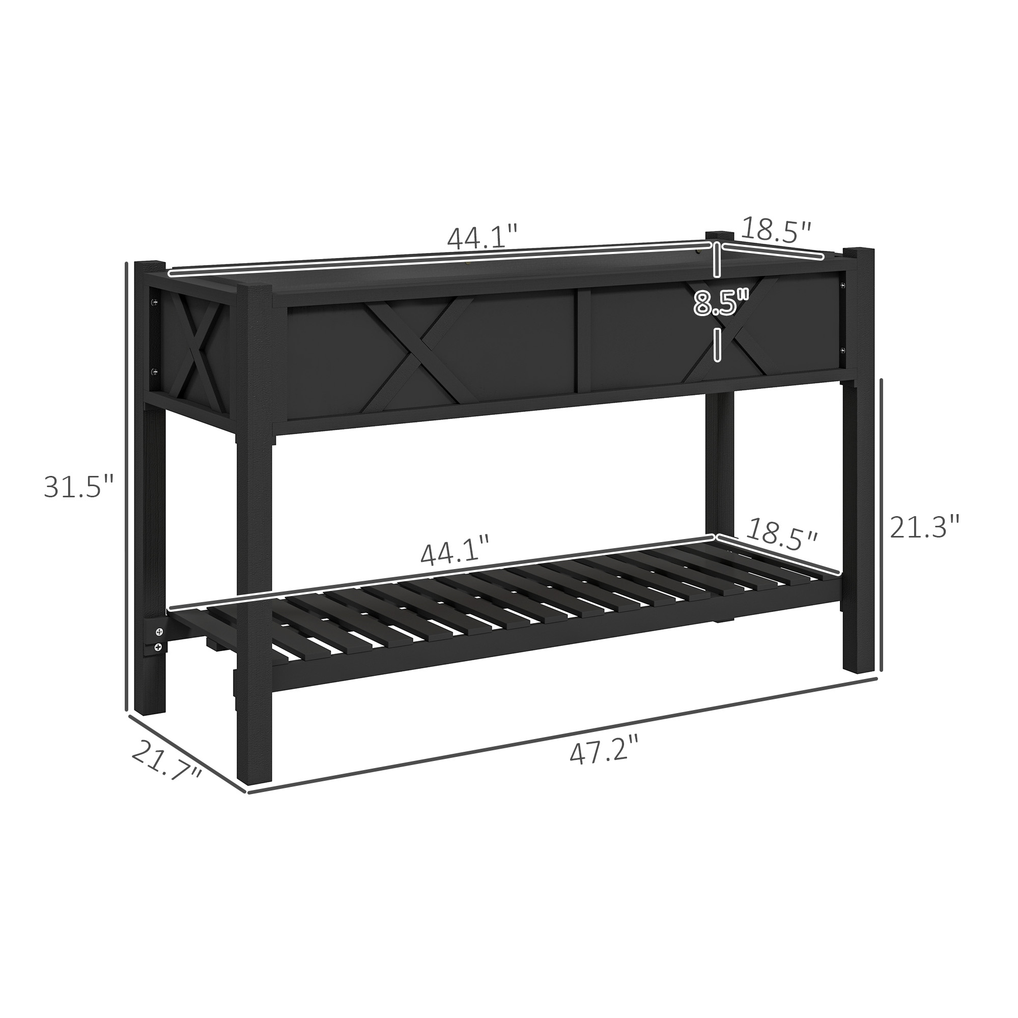 Caixa de Plantio Elevada em Ma - Garden Storage Box avaliação e preço