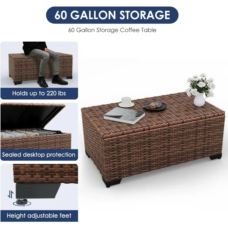 Um conjunto de móveis com mesa - Outdoor Furniture Fire Pit avaliação e preço