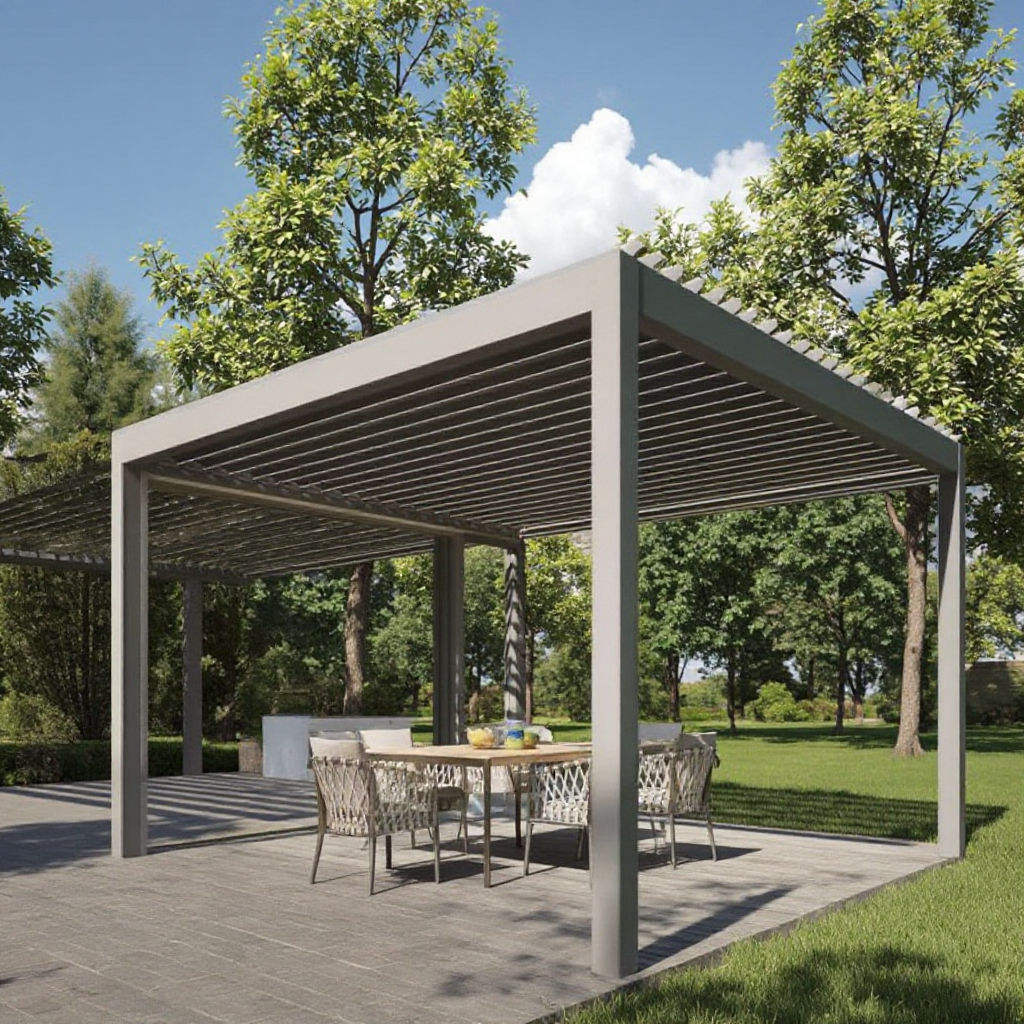 Pavilhão Externo Resistente à  - Outdoor Furniture Metal avaliação e preço