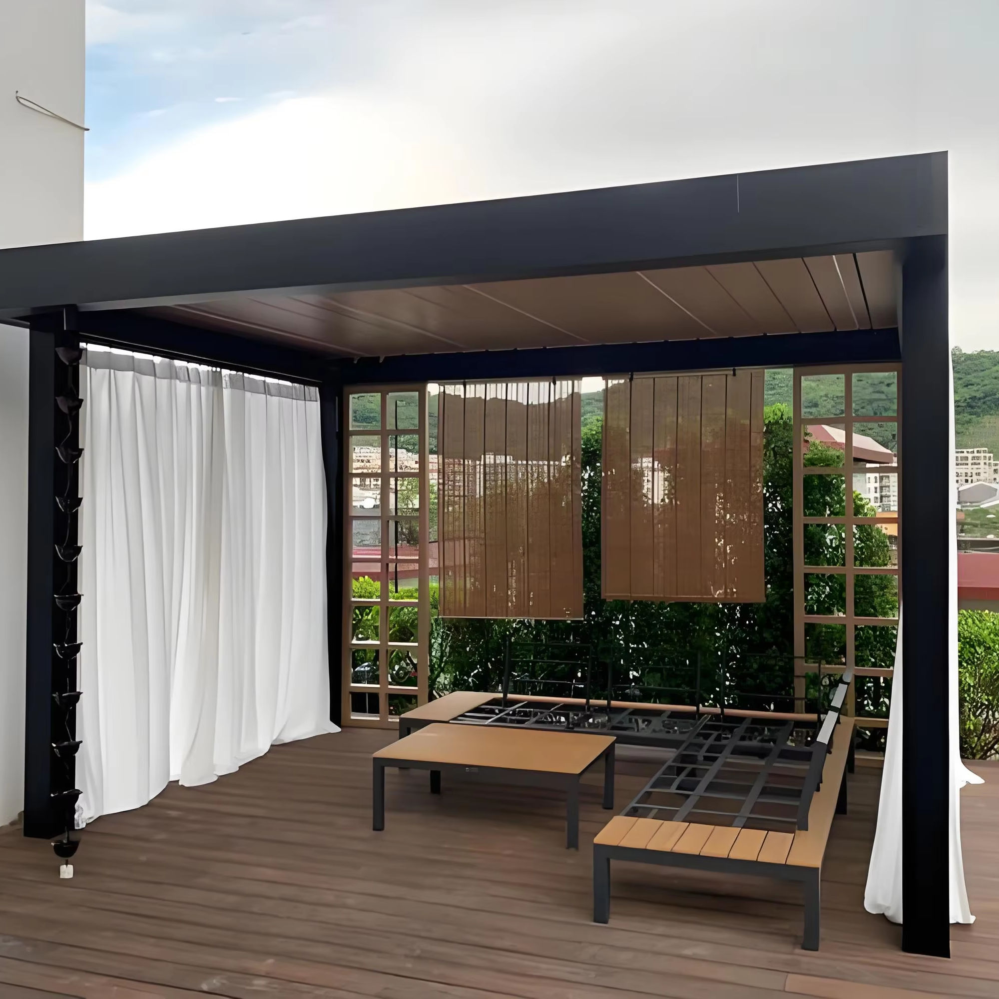 Pérgola Retangular de Liga de  - Outdoor Furniture Metal avaliação e preço
