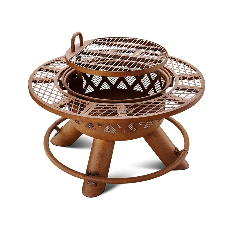 Conjunto de Churrasqueira e Me - Outdoor Furniture Fire Pit avaliação e preço