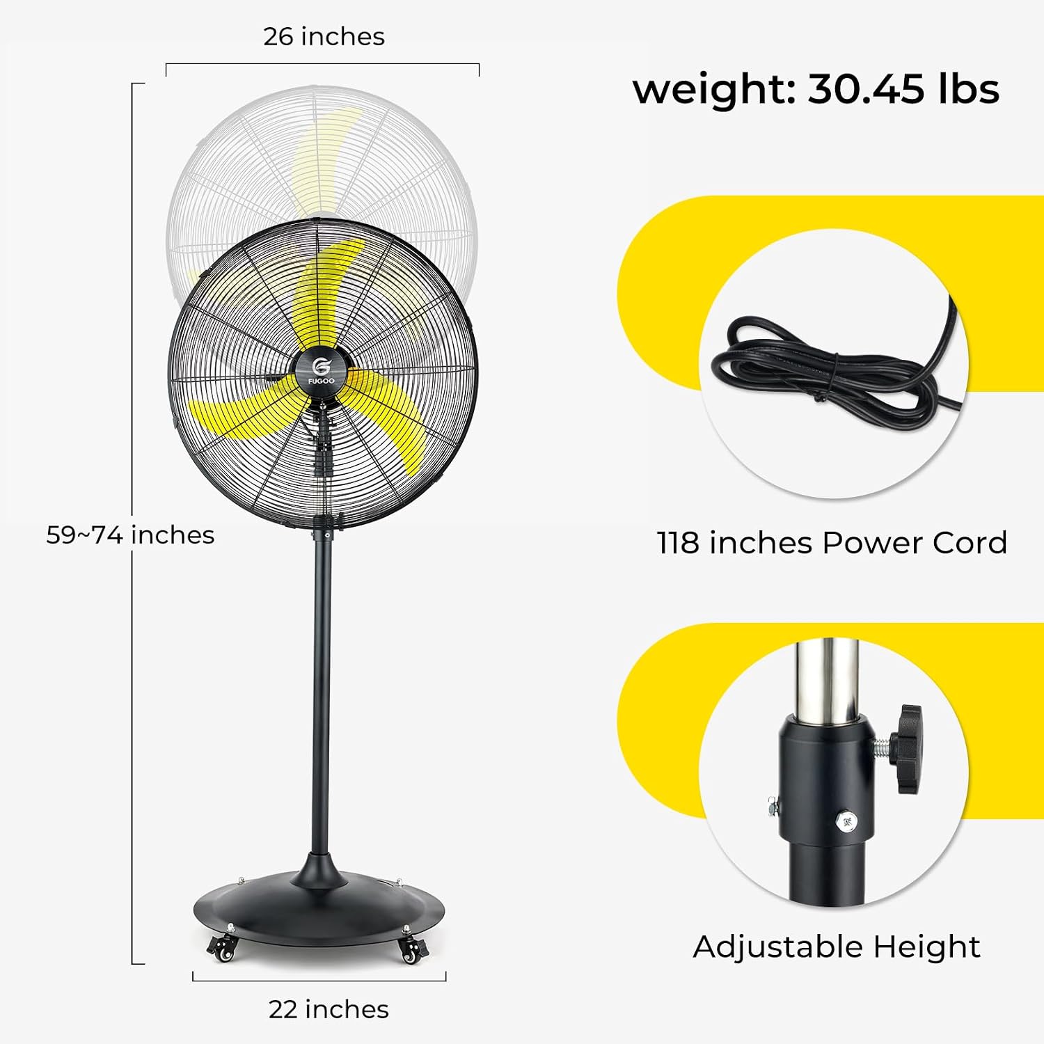 Ventilador de Pedestal Oscilan - Outdoor Furniture Metal avaliação e preço