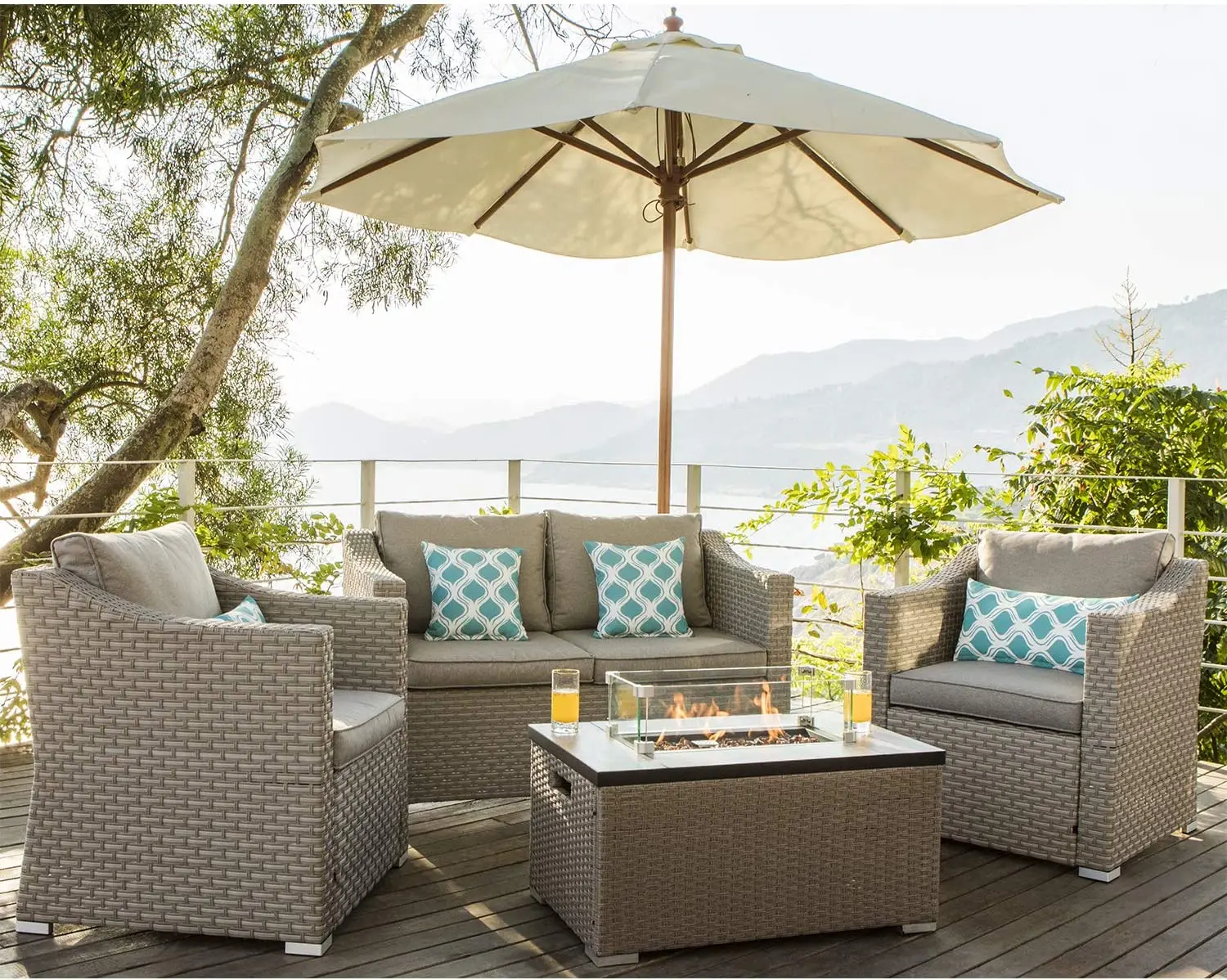 -Mobiliário ao ar livre sofá s - Outdoor Furniture Fire Pit avaliação e preço