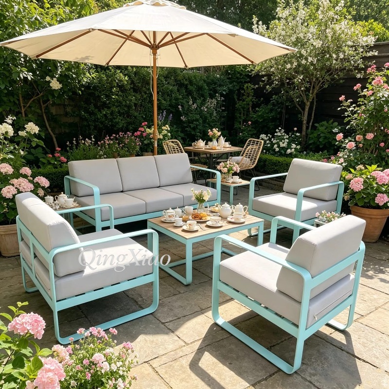 Conjunto de sofá de alumínio p - Outdoor Furniture Metal avaliação e preço