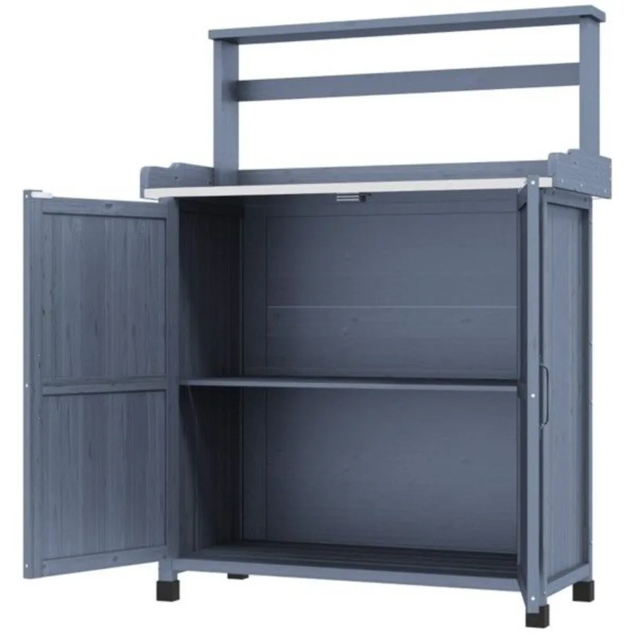 Banco para vasos com armário d - Garden Storage Box avaliação e preço
