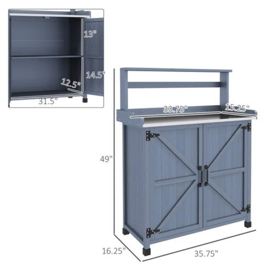 Banco para vasos com armário d - Garden Storage Box avaliação e preço
