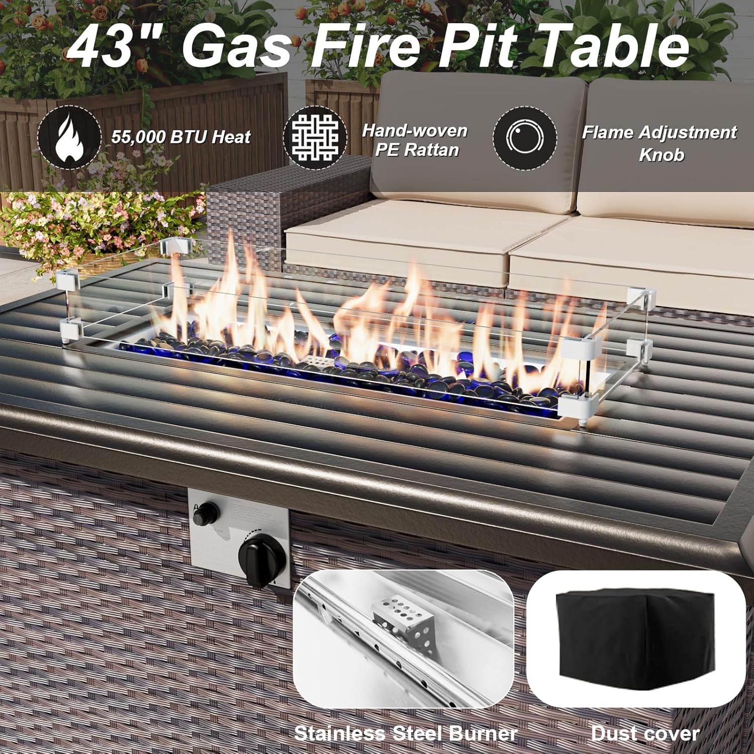Conjunto de Móveis para Pátio  - Outdoor Furniture Fire Pit avaliação e preço